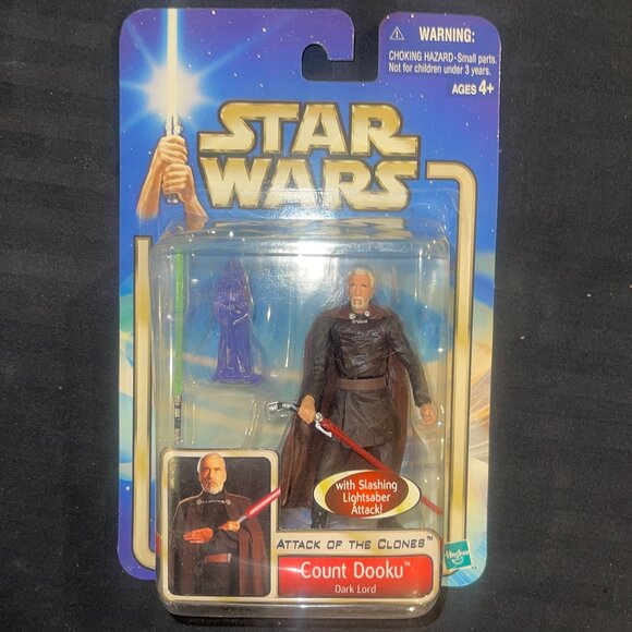 Star Wars Count Dooku Dark Lord Action Figure Attack of the Clones Hasbro - Picture 1 of 2